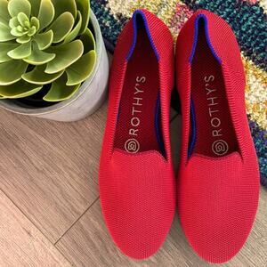 Rothys dark red size 5.5 woman’s flat loafers